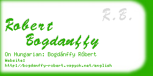 robert bogdanffy business card
