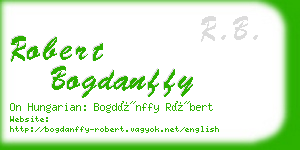 robert bogdanffy business card